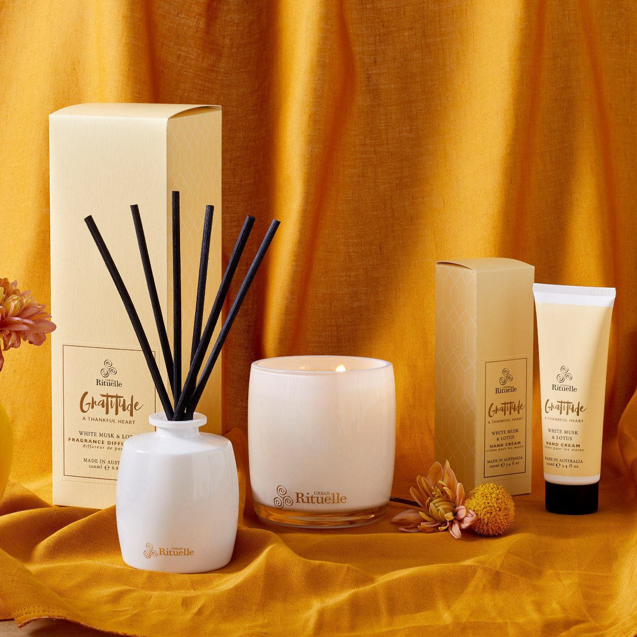 Gratitude • White Musk & Lotus<br>Fragrance Diffuser Set | 200ml