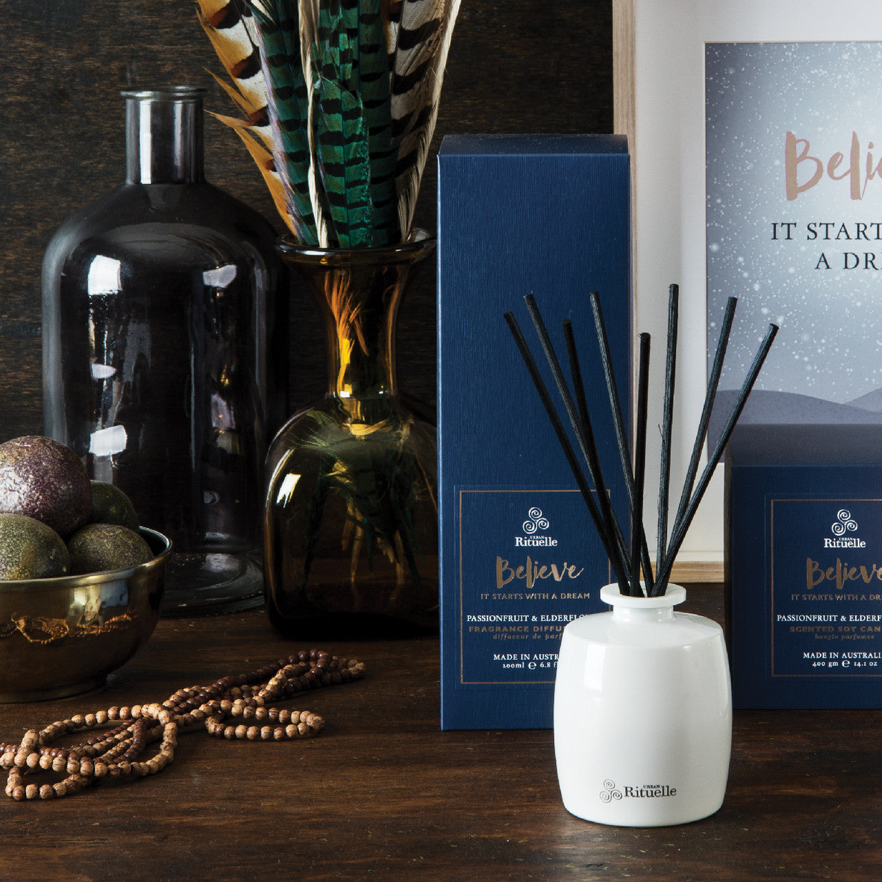 Believe, Passionfruit & Elderflower<br> Fragrance Diffuser Set